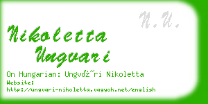 nikoletta ungvari business card